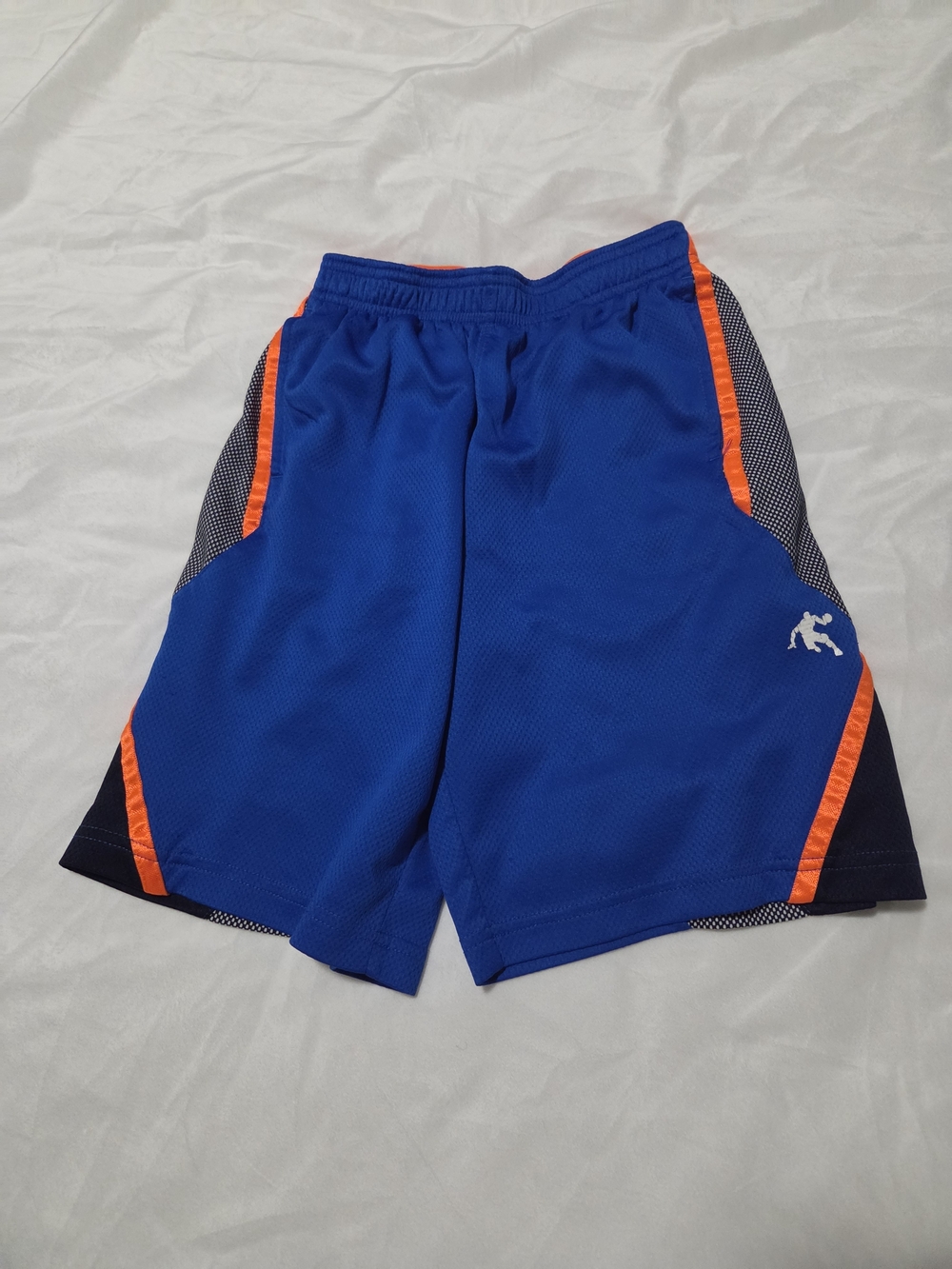 And1 Blue Athletic Shorts with Orange Accent